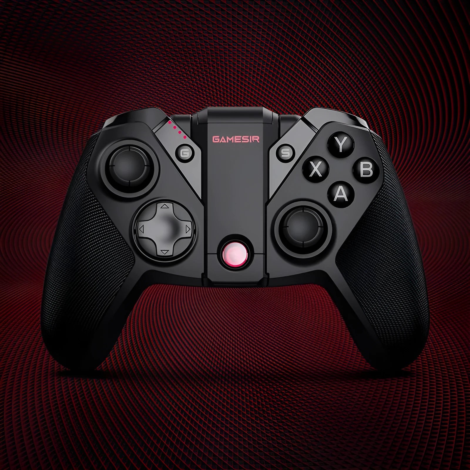 Black Gaishi USB-C wired game controller with vibration feedback for console gaming accessories