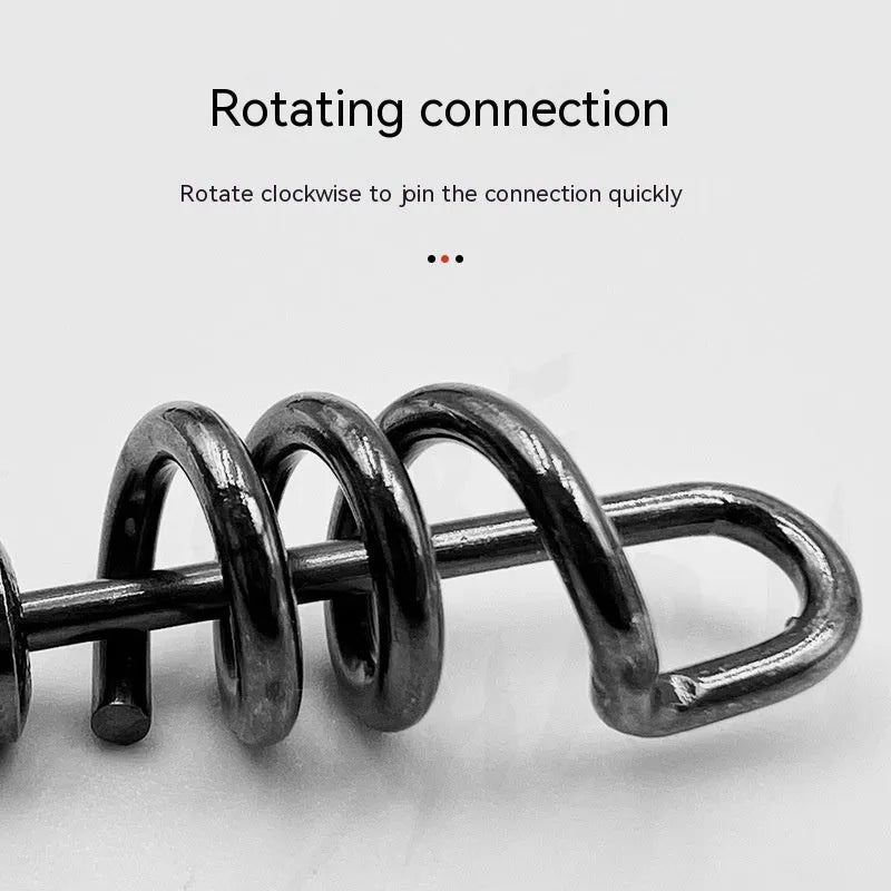 Stainless steel fishing swivel connector with 8-shaped ring design