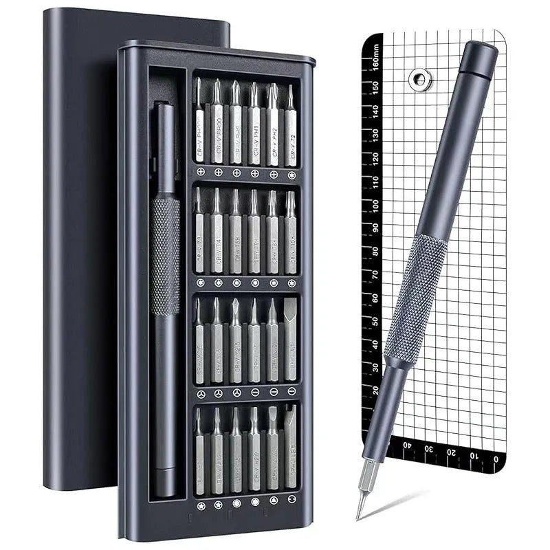25-in-one magnetic screwdriver set with chrome vanadium steel bits and ABS handle