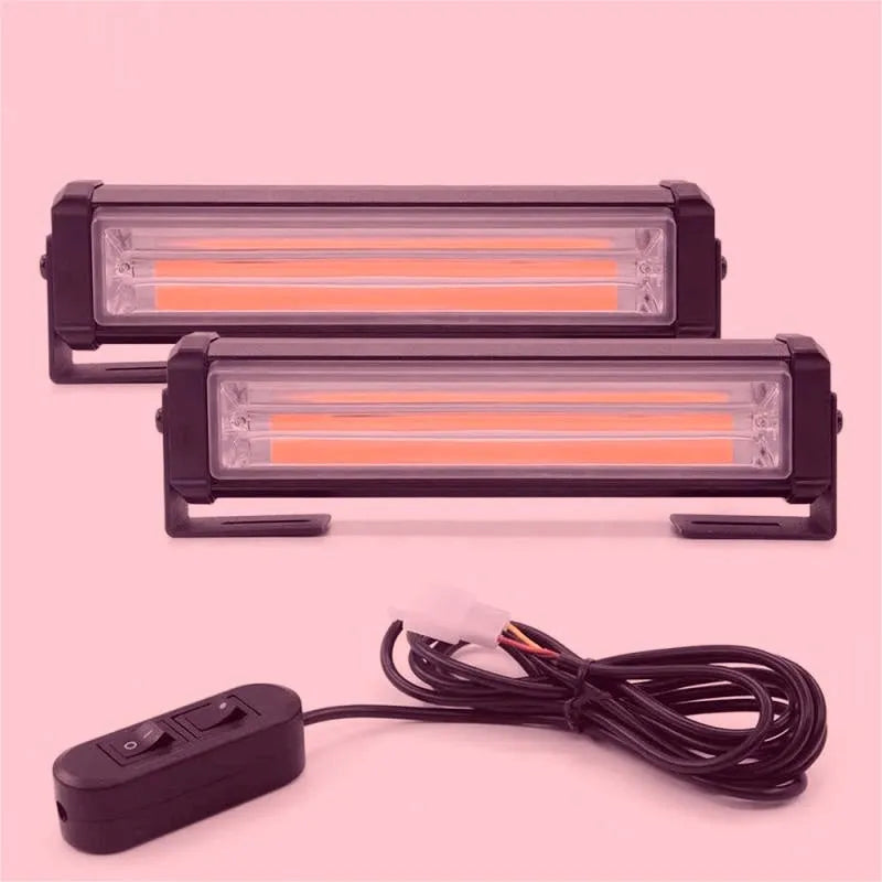 Yellow vehicle strobe warning light with 160mm diameter and aluminium alloy housing