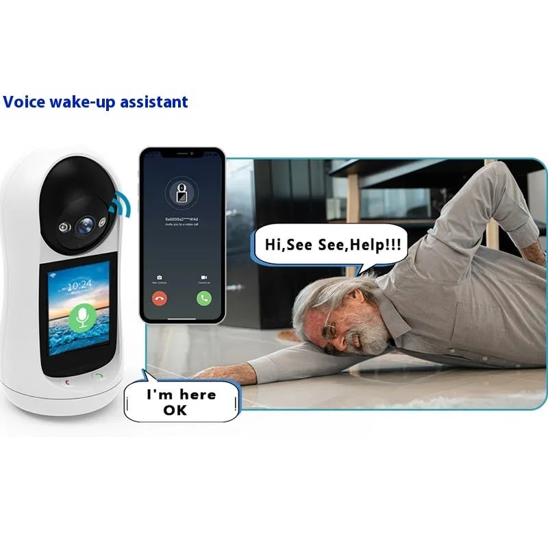 Indoor bidirectional video call camera 1-inch ball machine with high-definition lens, 2MP or 3MP pixel option