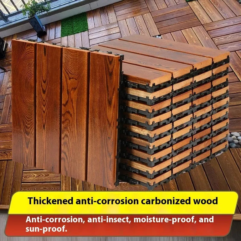 Camphor pine floor panels 30x30cm in modern simplicity style
