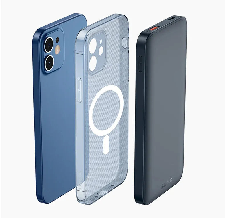 Baseus blue magnetic wireless power bank 10000mAh for Apple iPhone