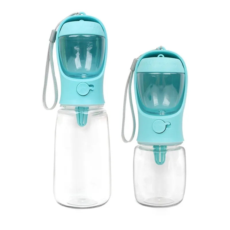 Portable dual-use dog water drinking cup for outings in blue, white or pink colours