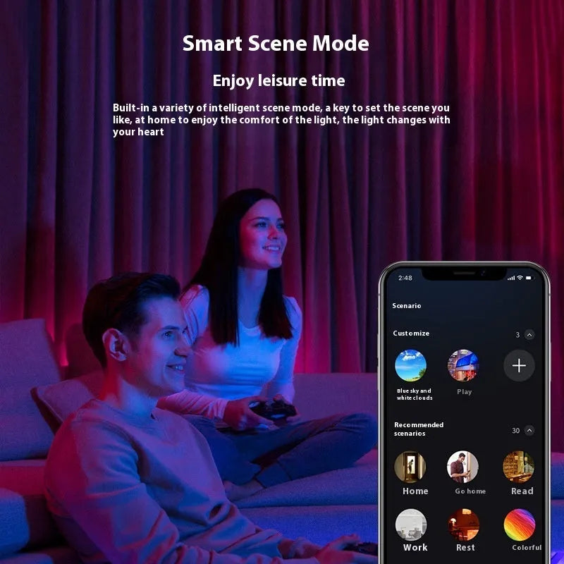 Smart WiFi Bluetooth RGBW colour changing ceiling lamp with American E26 bulb fitting