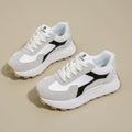 Women's flat sole sports running shoes in card black colour with lace-up front