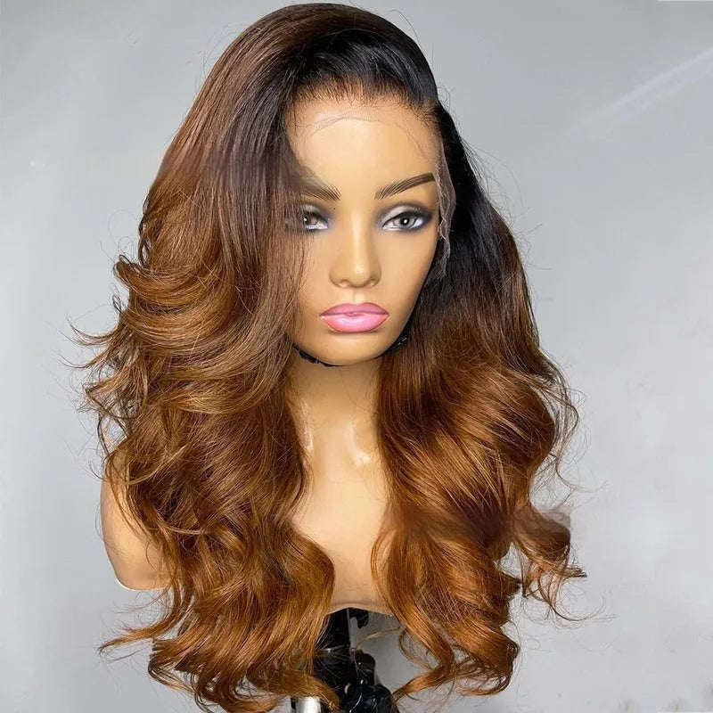 Real human hair lace front wig in Ruili style on a mannequin head, showing lace cap detail.