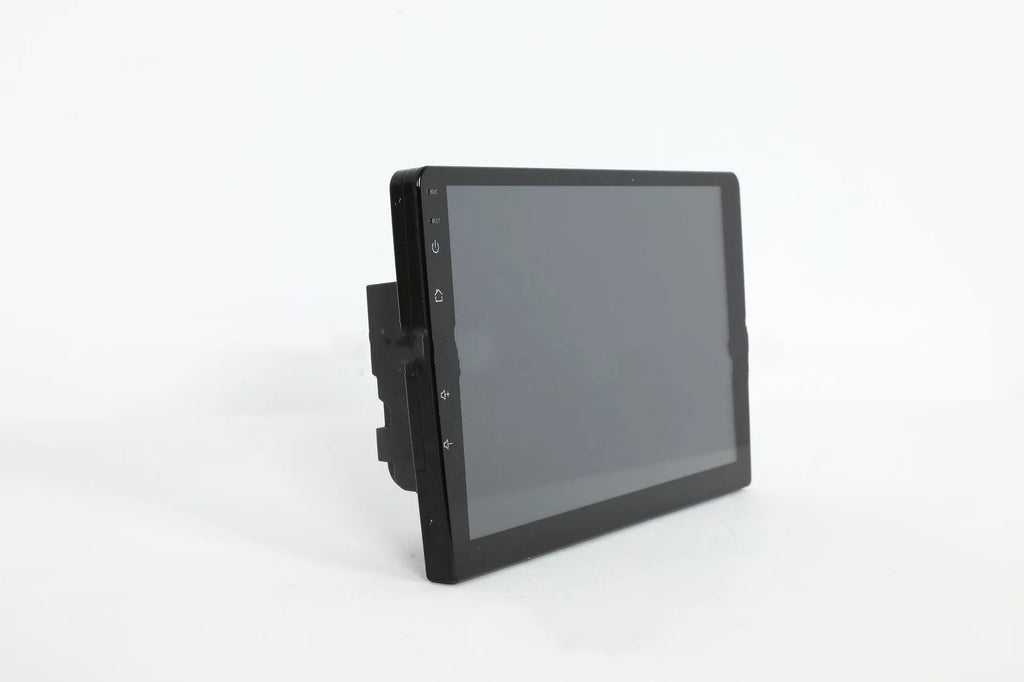 10.1 inch Android universal car machine with trapezoid panel and connection ports visible