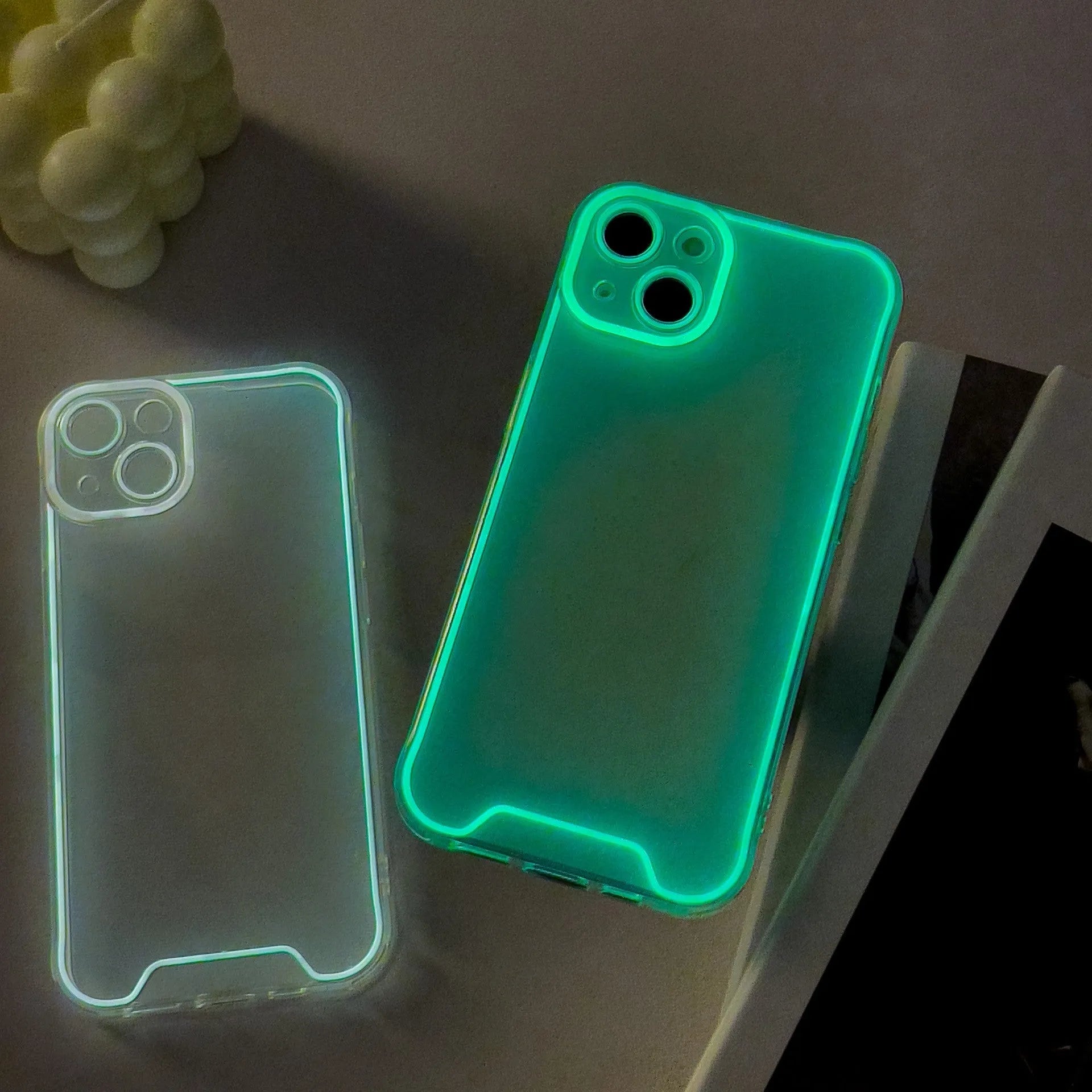 Glow in the dark Christmas phone case for Apple iPhone in soft TPU shell with anti-fall protection