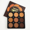 Dark matte makeup palette with 9 colours and repair disk