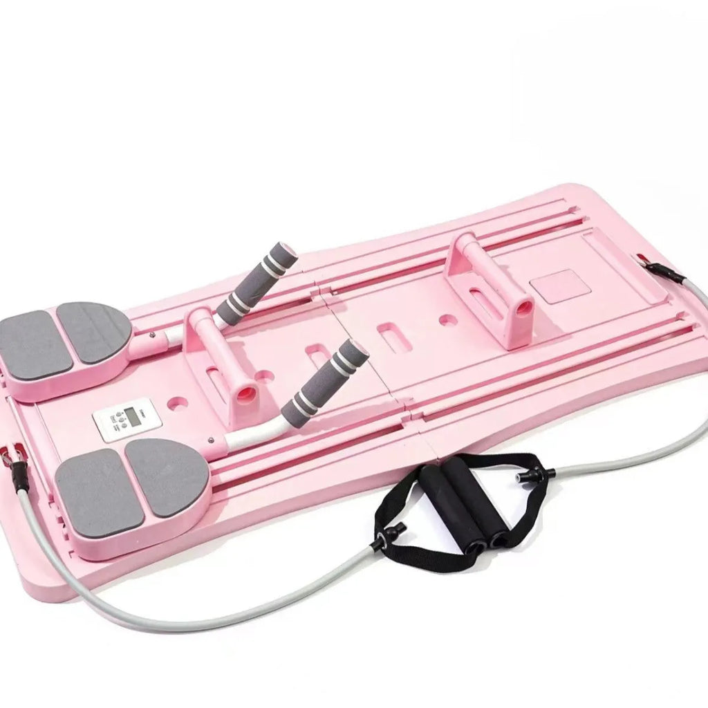 Foldable belly panel fitness board in purple, black or pink colours for home core training