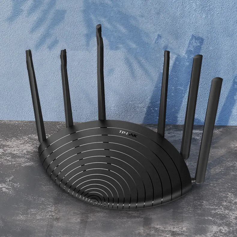 TP-Link AC1900 Gigabit Edition wireless router showing front panel and antennas