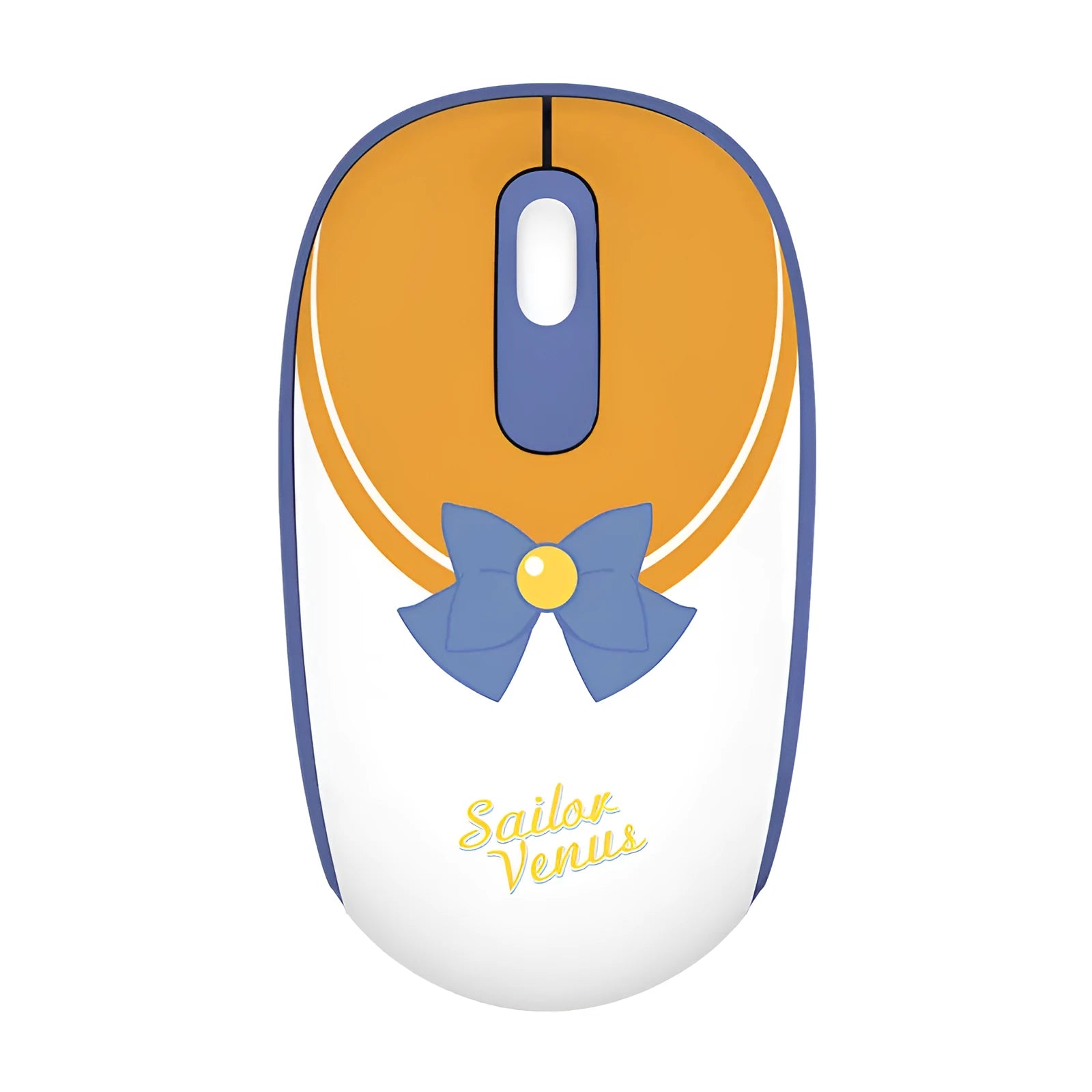 Pink Sailor Moon wireless office mouse with USB receiver showing cartoon design and compact 100mm size