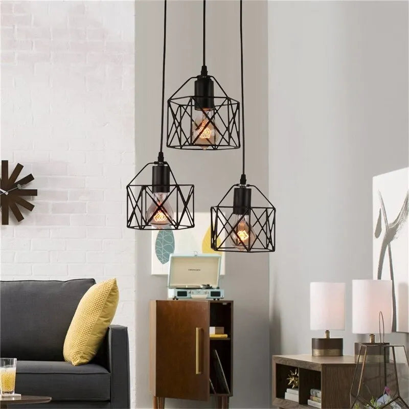 North European American country style decorative light with iron shade, dimensions 150mm by 140mm.