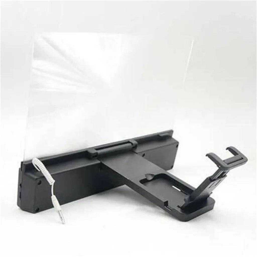 Portable mobile phone screen amplifier with speakers and flexible aluminium alloy gooseneck stand
