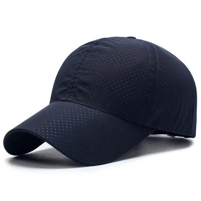 Mesh baseball cap in quick-dry fabric with 11cm cap depth and 7.5cm brim