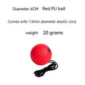 Head-mounted boxing reaction training ball set showing adjustable headbands and red, yellow, and green PU balls.