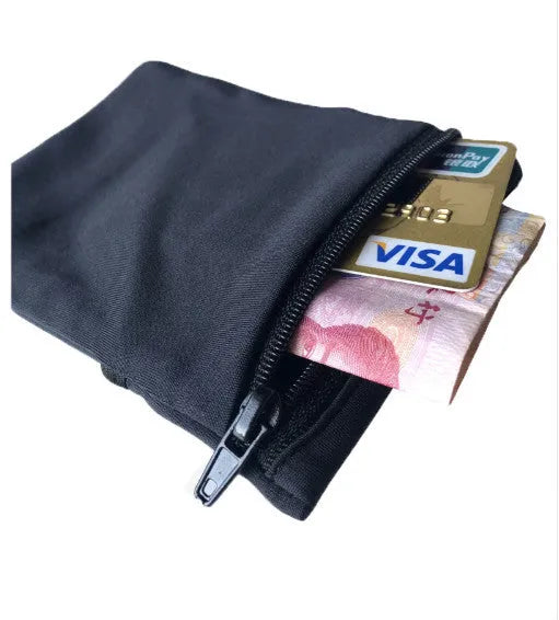 Sports wristband phone pouch 10x12cm in black for gym running cycling
