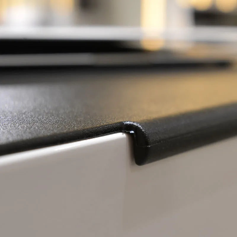 Large black PVC computer desk mat 700x450x3mm with non-slip base on a wooden desk