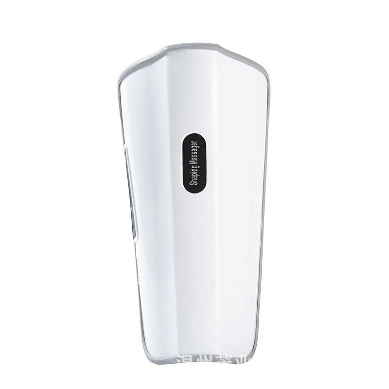 White plastic pulse calf massager with mechanical controls and Type-C port for leg acupoint therapy