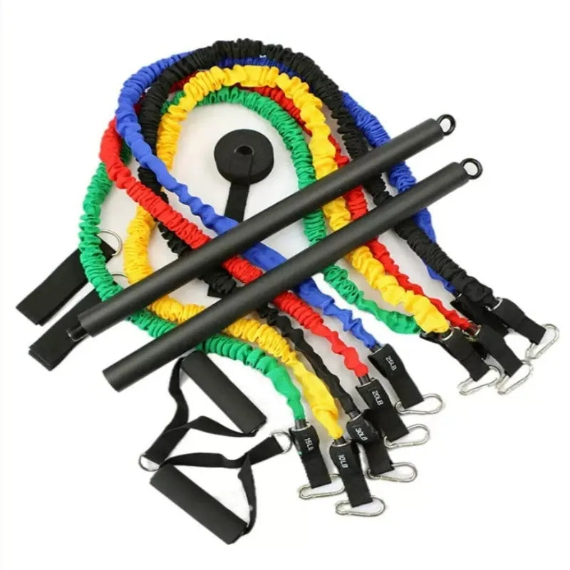 Two-segment push-and-pull rod fitness stick for resistance training exercises