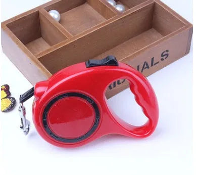 Automatic telescopic dog traction rope retractable lead in black for walking
