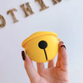 Bright yellow silicone case for AirPods 1 and 2 generation with bell-shaped design