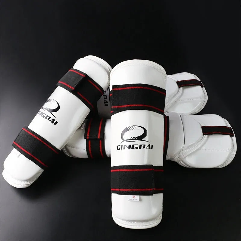 Taekwondo leg protectors and arm guards protective gear set in multiple sizes