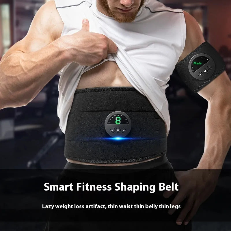 Electronic fitness shaping belt with display screen and 120cm waist band