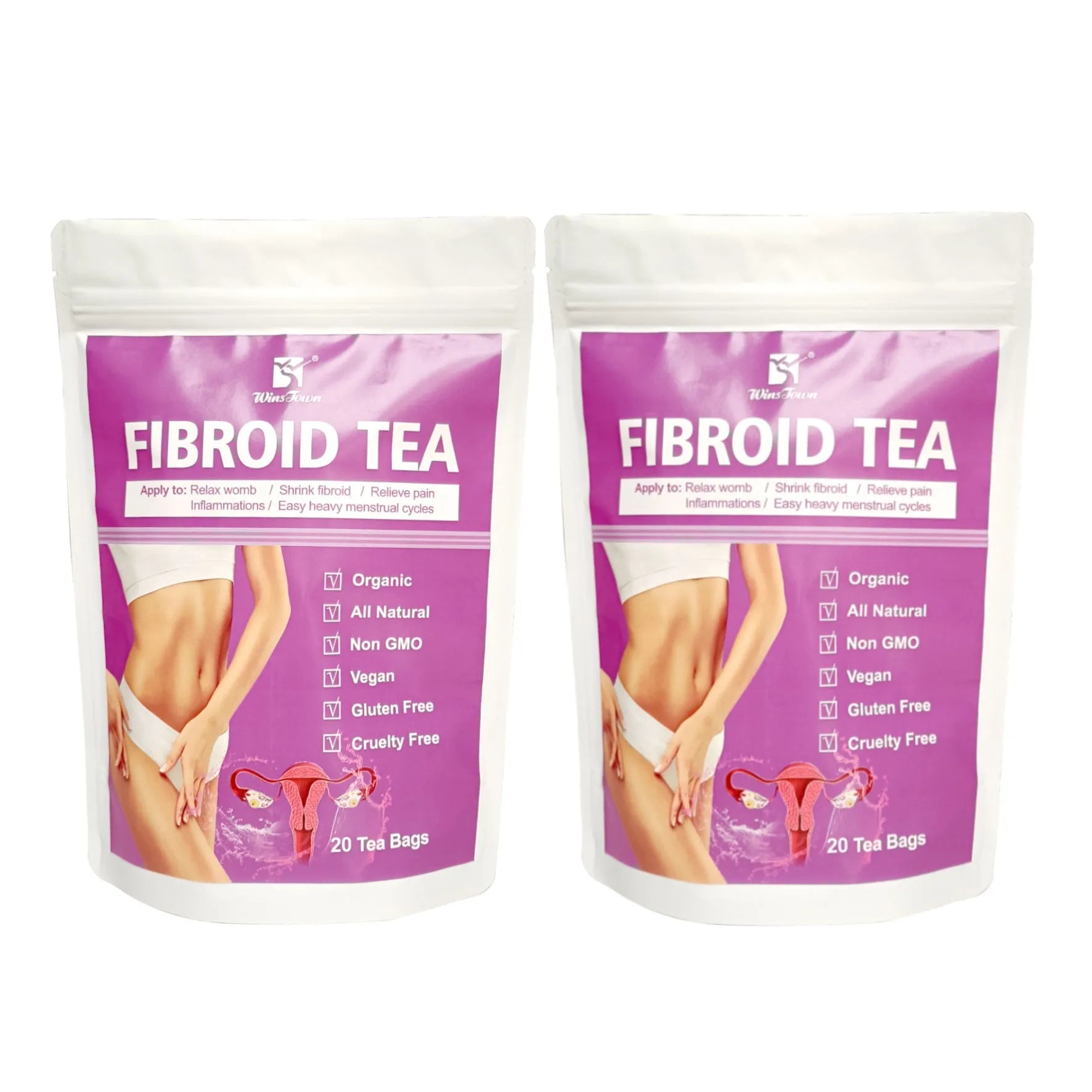 C83 Winstown Fibroid Herbal Tea bags with natural herbs and cold extract preparation