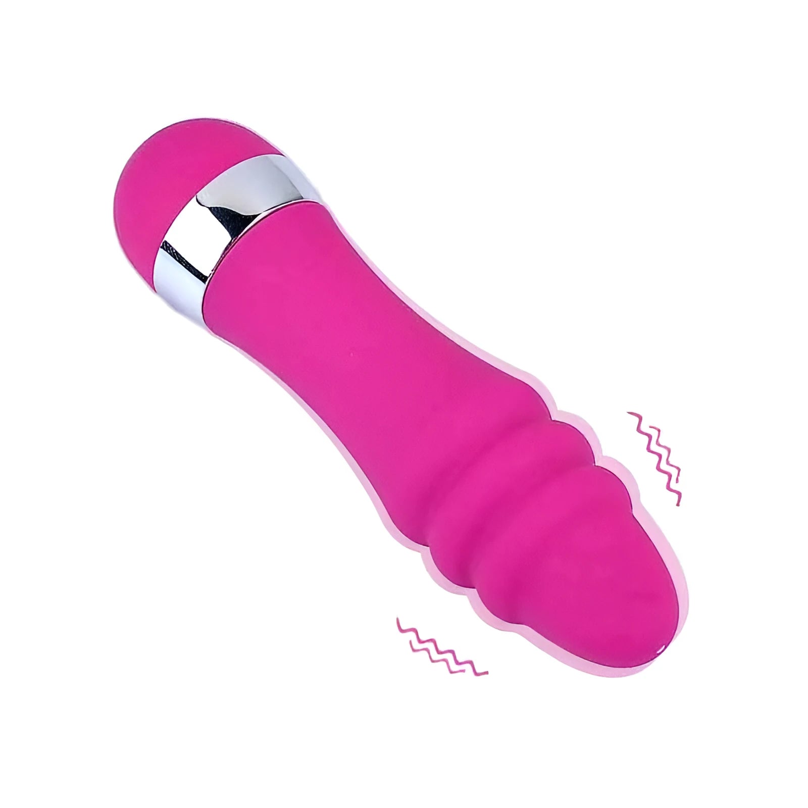 A selection of six different mini realistic dildo styles for women, labelled A through F