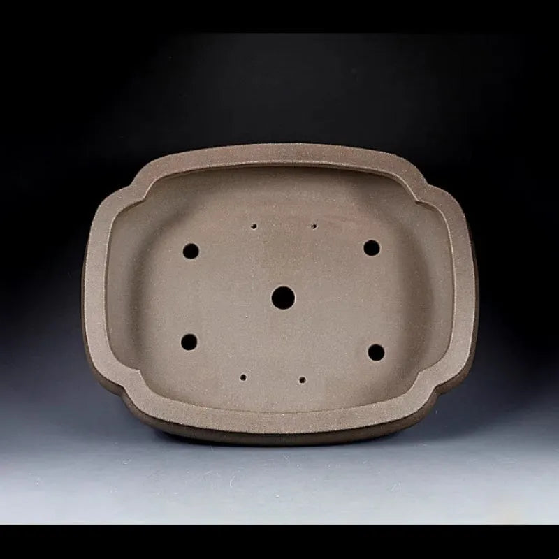 Handmade antique Pukou papaya-shaped purple clay flower pot measuring 46cm