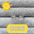 Oval denier copper ring with 6x8mm main stone and five-pointed star Korean style design