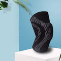 Men's pressurised basketball knee pads in black or blue with compression fit design