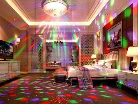 Black LED laser magic fan projection lamp with red and green laser lights for KTV and stage use