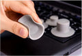 Grey plastic laptop cooling pad stand with 2 large and 2 small risers for better ventilation and viewing angles