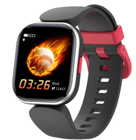 Blue H39T smart children's watch with a sporty TPU strap and a 1.4-inch touch screen on a wrist.