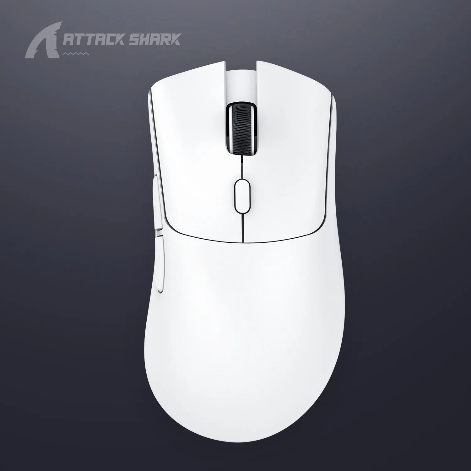Attack Shark wireless Bluetooth mouse in black, white or red colours showing triple-mode connectivity for laptops
