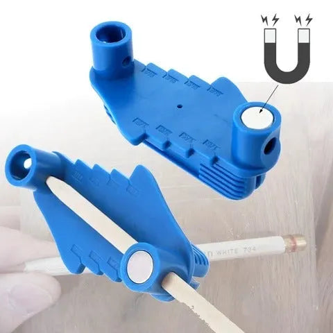 Centre scriber marker with 8 sidelines ABS plastic magnet board grooving tool black