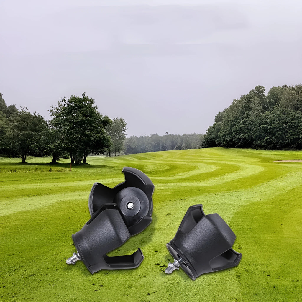 Black golf ball picking device with clip mechanism for retrieving balls during practice sessions