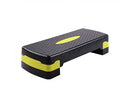 Grey Fit Step aerobics platform made of ABS plastic, measuring 68cm long by 28cm wide by 15cm high.