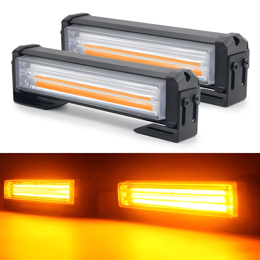 Yellow vehicle strobe warning light with 160mm diameter and aluminium alloy housing