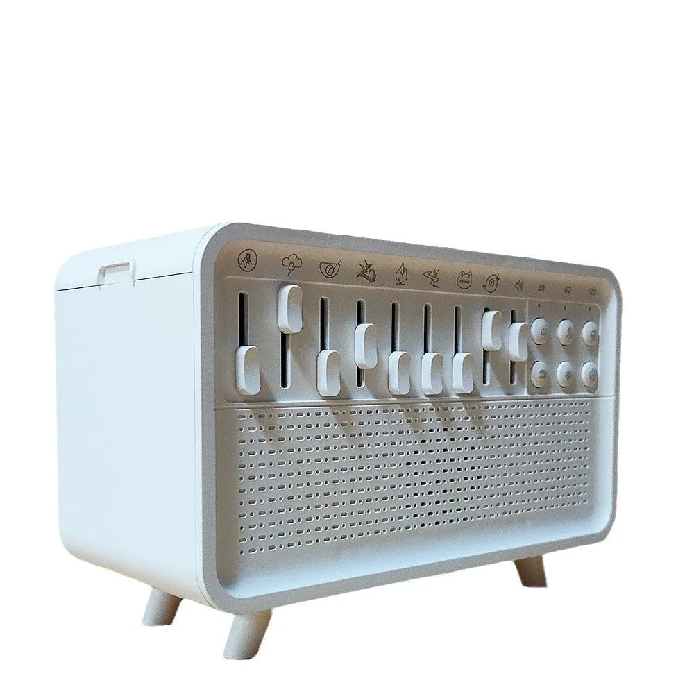 3-in-1 Bluetooth speaker white noise machine humidifier night light with 8 nature sounds, geometric European style, 200mm size