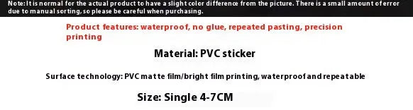 Pack of 50 colourful candy-themed waterproof decorative stickers on sheets.