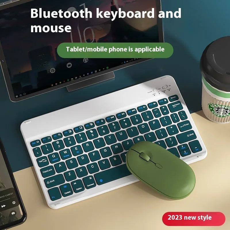 Bluetooth keyboard and rechargeable mouse for tablet PCs in multiple colour options