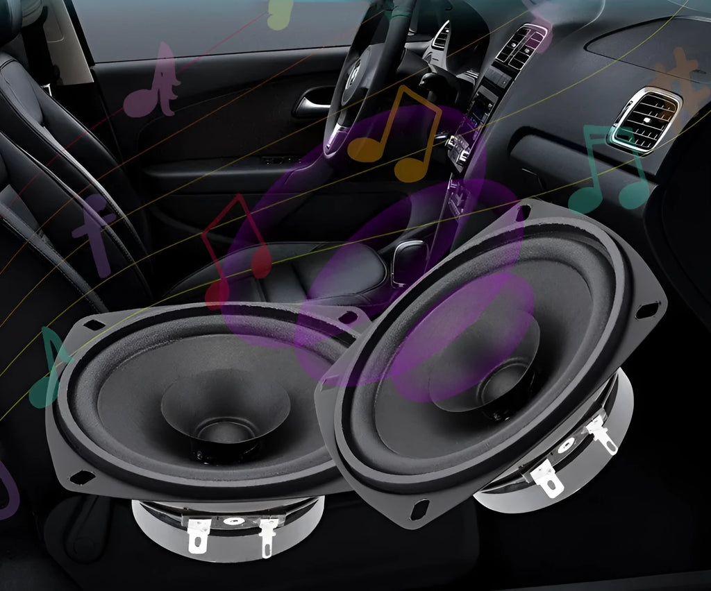 4-inch bass coaxial car horn speaker for General Motors vehicles with magnet material construction