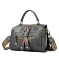 Soft PU leather women's crossbody bag in horizontal square shape with retro styling