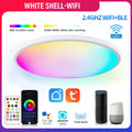 RGBCW intelligent Bluetooth ceiling lamp in black or white with app and remote control