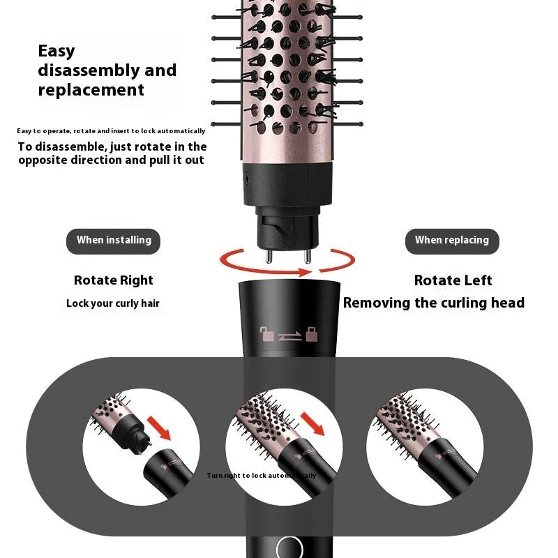 Automatic large wave hair curler in rose gold or black with 1000W power and headbands