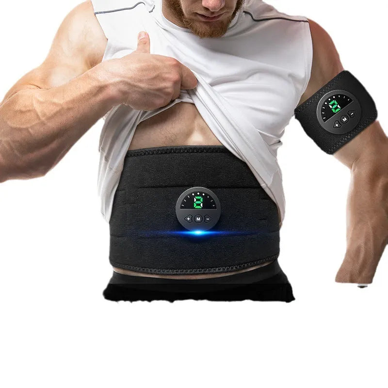 Electronic fitness shaping belt with display screen and 120cm waist band